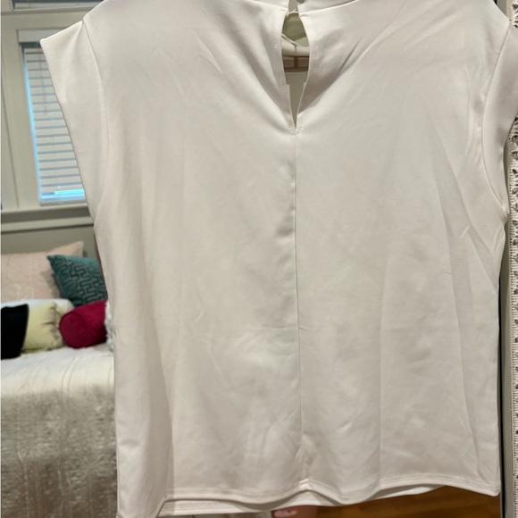 Vogue White Muscle Tee with Black Accents - Picture 2 of 2